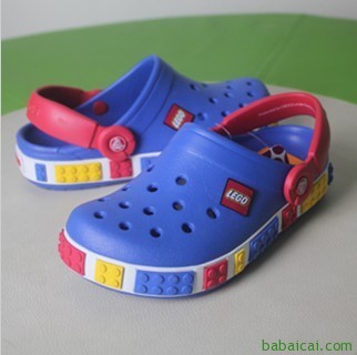 Crocs卡洛驰小乐高LEGO儿童洞洞鞋男女沙滩鞋特价.42,还可鞋服8折