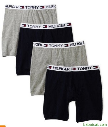 史低价！Tommy Hilfiger男士纯棉内裤三角5条装和四角4条装均$20.99 还可鞋服8折