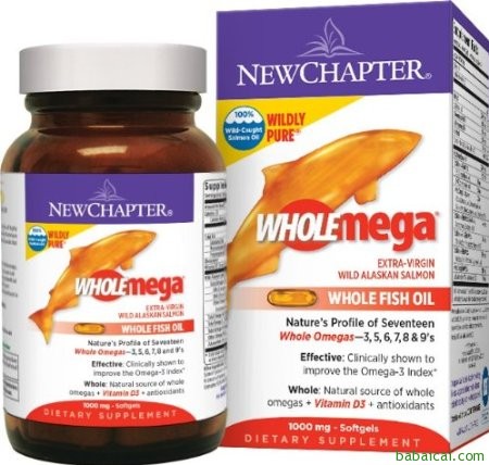 白菜！New Chapter新章顶级阿拉斯加野生鱼油1000mg*180粒特价$40.82-$9+S&S实付$29.78