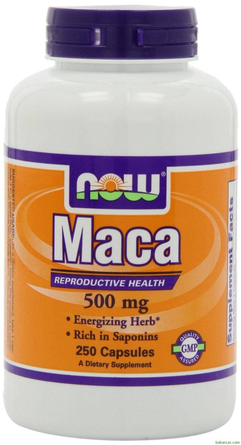 补货，纯天然，备孕和房事必备~超抢手的NOW Foods 诺奥秘鲁玛卡Maca 500mg*250粒$10.49 S&S后实付$9.97