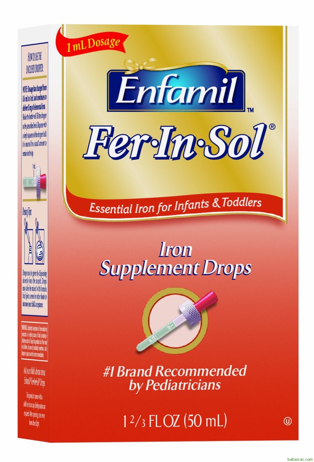 历史低价~最好的婴儿铁剂，Enfamil美赞臣缺铁性贫血婴儿补铁剂特价$10.84