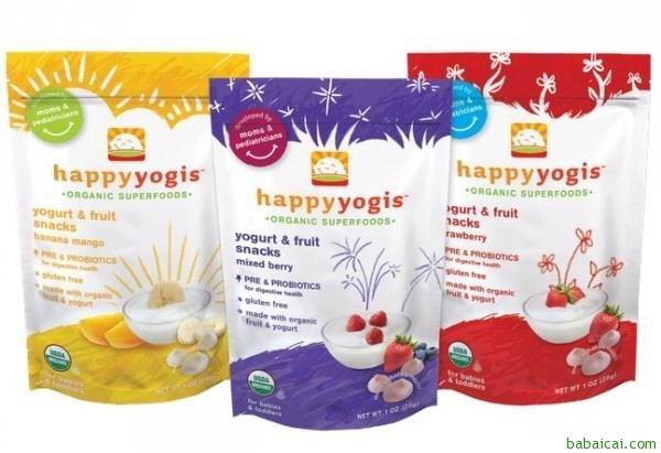 好价~禧贝有机酸奶溶溶豆草莓口味8袋22.88 S&S.74