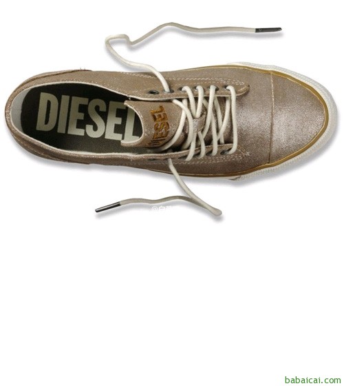 DIESEL迪赛女士金属爆裂纹真皮低帮鞋2.5折$38.41（$48.01 鞋服8折）