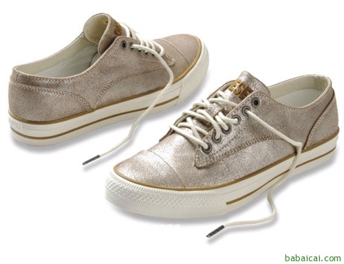 DIESEL迪赛女士金属爆裂纹真皮低帮鞋2.5折.41（.01 鞋服8折）