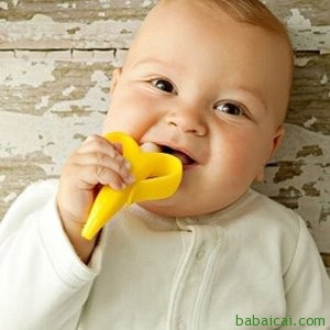 香蕉牙胶Baby banana婴儿硅胶牙刷特价$6.26