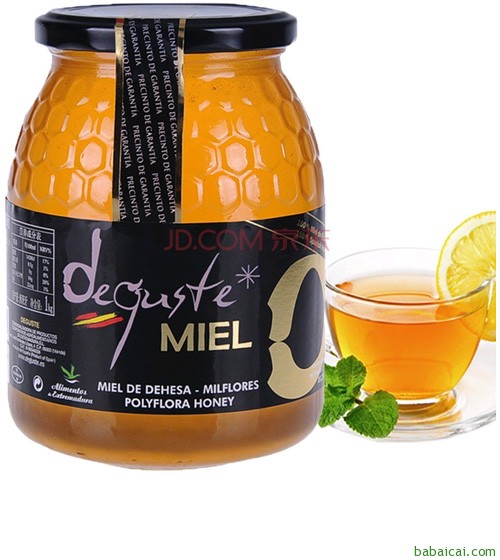 京东商城：西班牙进口 Deguste德古斯特天然牧场百花进口蜂蜜1000g