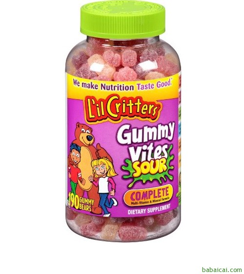 L’il Critters 丽贵 Gummy Vites Sours 综合维生素 小熊软糖（需Coupon）