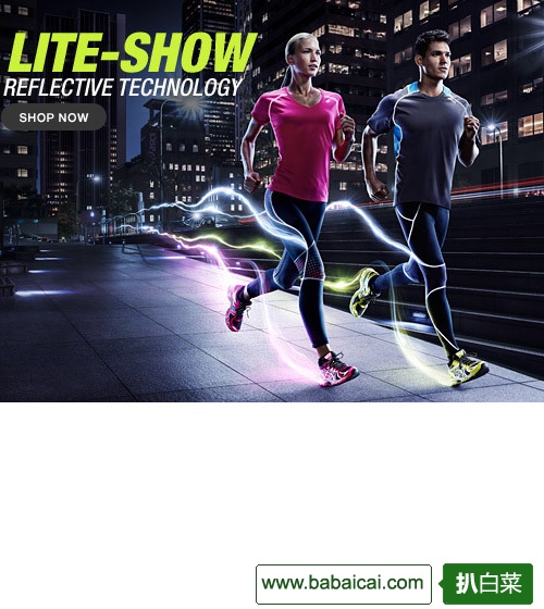 Lite-Show夜光版，ASICS Gel-Nimbus 15 Lite-Show顶级旗舰缓震跑鞋 $88.62，下单8折