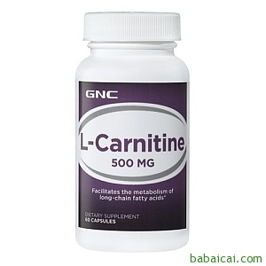 瘦身必备！健安喜GNC左旋肉碱L-Carnitine 500mg原价$29.99 特价$9.99 满$75免邮