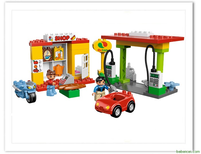 LEGO乐高得宝主题拼砌系列燃气站6171款原价￥399，特价￥199 不到半价，白菜