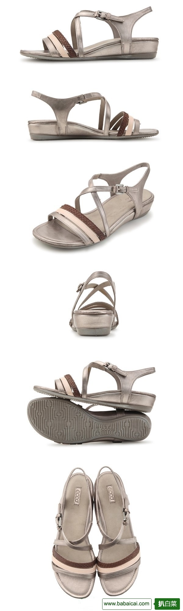 白菜特价,新款ECCO爱步触感女士凉鞋特价.84 凑单8折.67 到手¥450