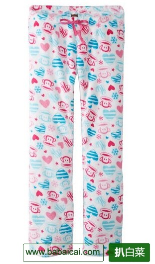 大嘴猴Paul Frank Junior’s女士珊瑚绒睡裤$6.80 到手约55元！