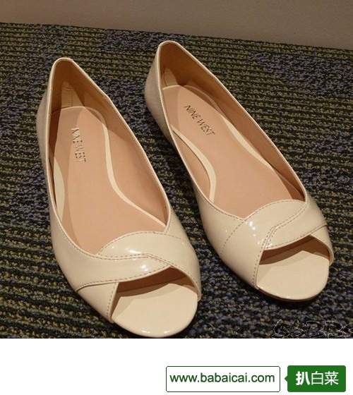 6PM:小清新！Nine West 玖熙 鱼嘴平底鞋 $27.99
