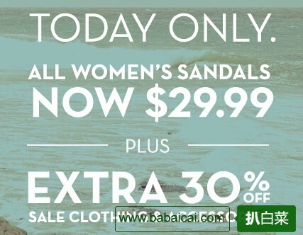 Timberland天木兰官网：白菜活动！女士凉鞋一口价$29.99，男女服饰配件额外7折 均可叠加全场9折 免运费