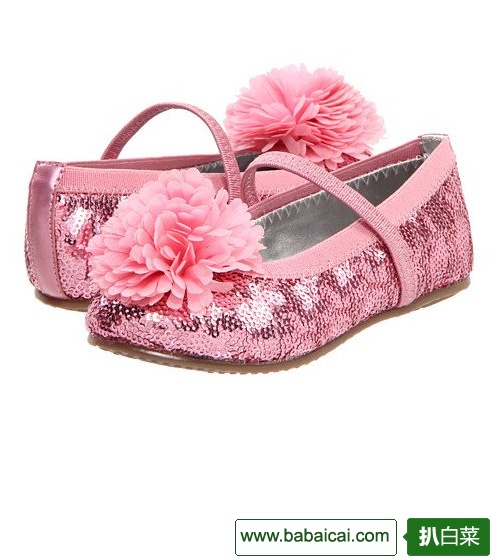 6PM:Stride Rite 闪闪亮 女童大花平底鞋$19.99