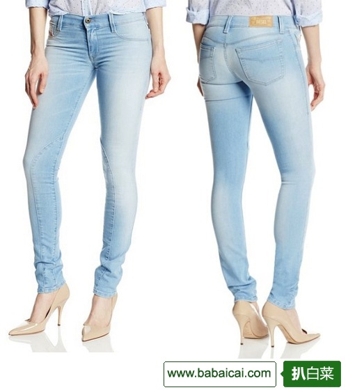 Diesel迪赛 Ridee 0603G女士窄脚修身牛仔裤$108.86X0.8= $87.08