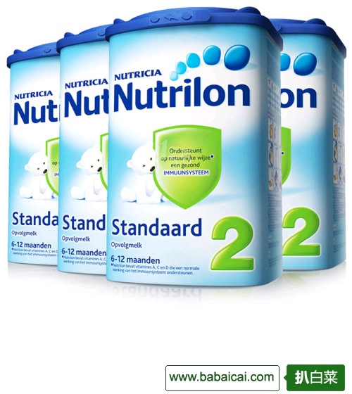 1号店：NUTRILON 诺优能 2段奶粉 900g*4罐
