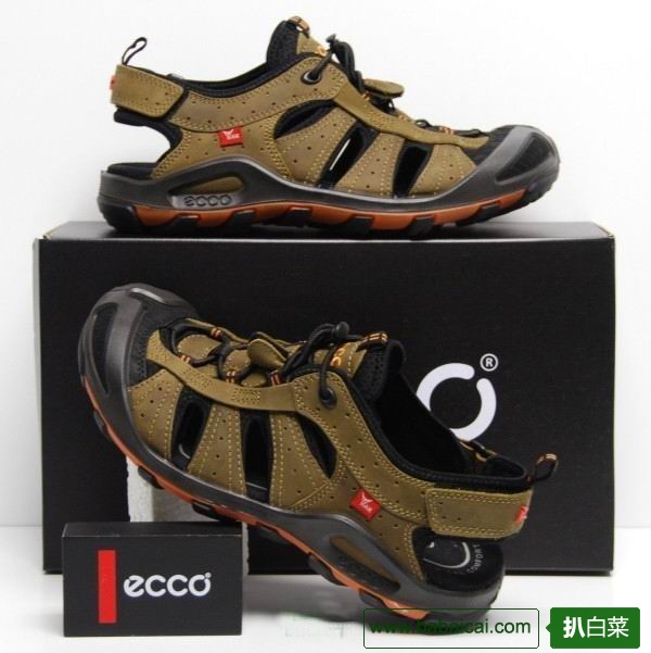 ECCO爱步男式牦牛皮仿生户外凉鞋原价$140 现特价新低$69.96 到手￥500