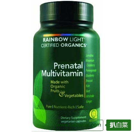 Rainbow Light润泊莱顶级全天然有机认证孕妇综合维生素120粒15.66 S&S后$14.88