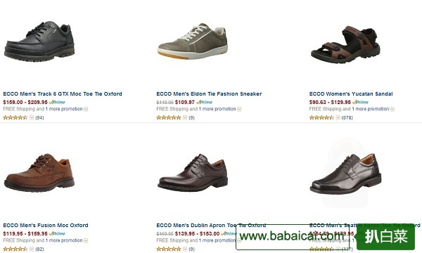 amazon好码又来了，男女服饰、鞋、手表满$100额外8折 有ECCO 天木兰 新百伦等