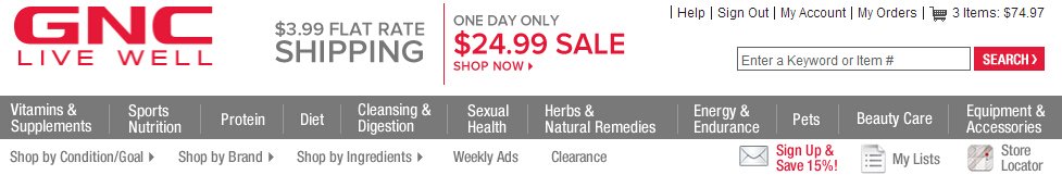 GNC 健安喜官网 2014年最新 新人注册和下单教程(攻略)