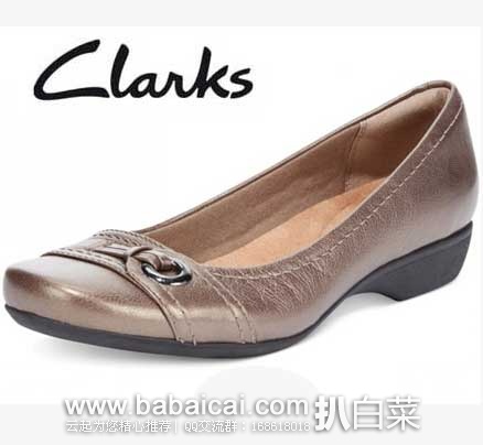 Clarks 其乐 女士鹿皮绒鞋面平底鞋(原价$85.00，现$45.12),公码75折后实付$33.84