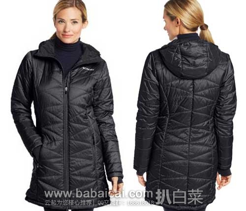 Columbia 哥伦比亚 女士 热反射 中长款连帽保暖大衣(原价0,现6.3折.92),下单8折后实付.34