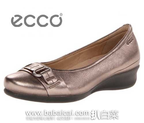 ECCO Abelone 爱步 女士 波珑休闲坡跟皮鞋(原价$129.95，现4.9折$63.98),公码75折后实付$47.99
