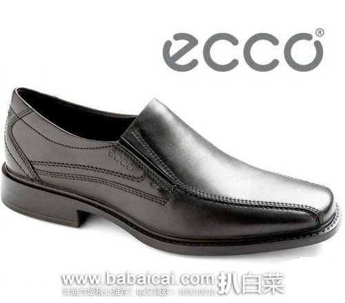 ECCO 爱步 男士 真皮时尚一脚蹬鞋（原价$149.95，现$99.9），公码8折后实付$79.99