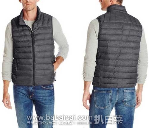 Hawke & Co 男士轻量羽绒立领马甲背心 (原价$125.00，现3.2折$40.48)，公码75折后实付$30.36，新低