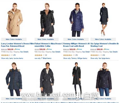 Amazon：多款女士冬装外套 3.5折封顶好多大白菜啊！金盒特价