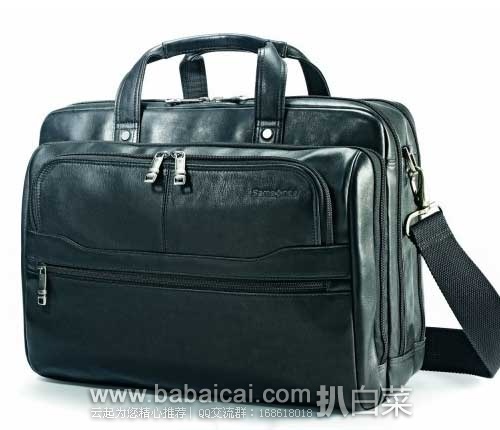 Samsonite Colombian 新秀丽 男款 16英寸全皮公文包,原价0,现3.2折7.77, 新低