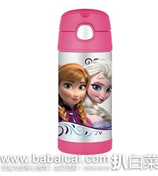 Thermos 膳魔师 儿童不锈钢保温吸管杯360ml 冰雪奇缘款特价$14.99