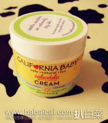 Vitacost：California Baby Calendula Cream 加州宝宝 金盏花霜 大盒113克 特价$22.49，用码85折实付$19.12，到手约￥142