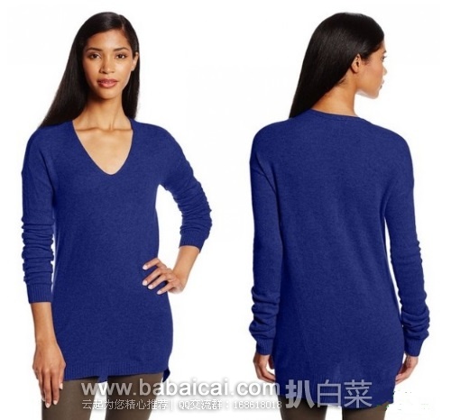 Christopher Fischer 女士V领纯羊绒衫原价$180 现特价$56.21 到手¥390