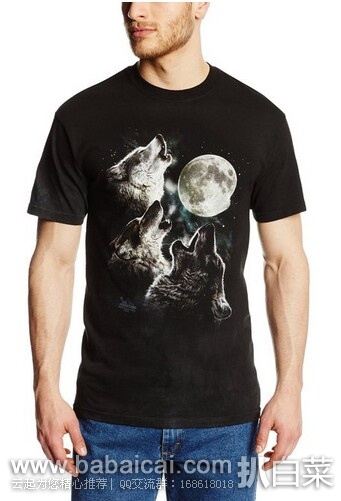 亚马逊海外购：风靡全球爆款 The Mountain 三狼与月 短袖T恤 售价￥64.94元起，凑单到手约￥75元
