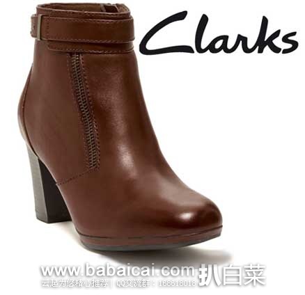 Clarks 其乐 Kalea Gillian 女士高跟牛皮短靴 原价0,现3.3折售价.46