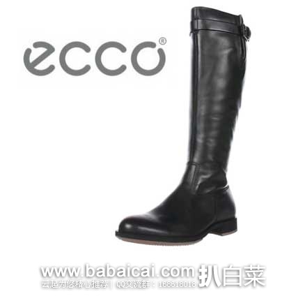 ECCO 爱步 Saunter Tall Boot 女士 15英寸平跟牛皮长靴(原价9.95,现6.59) ,公码8折后实付7.27