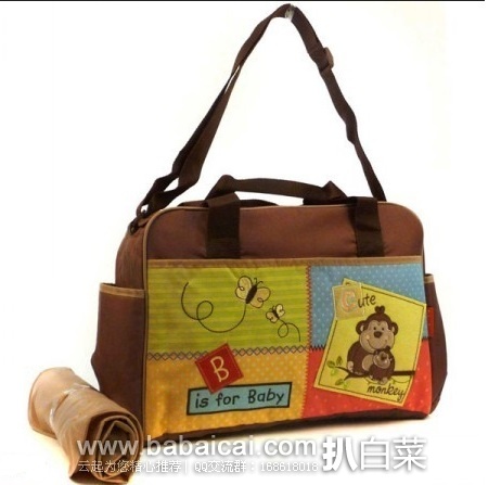 Fisher-Price 费雪 动物园主题妈咪包/尿布包特价.36,直邮无税,运费仅.05