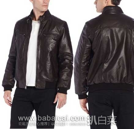 Levi’s 李维斯 Washed-Leather 男士飞行员款式真皮夹克 原价$595.00，现特价$148.33