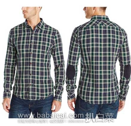 Scotch & Soda 男士 法兰绒格子纯棉衬衫 原价$105，现2.9折售价$30.48