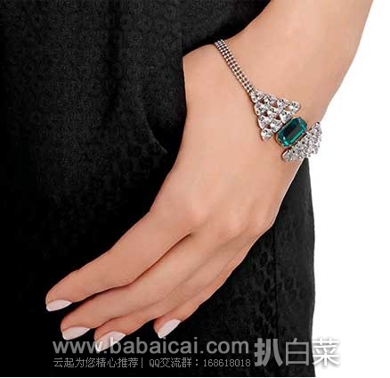 Swarovski施华洛世奇官网：Bright Bracelet 2014款绿色透明水晶时尚手链 现半价$75