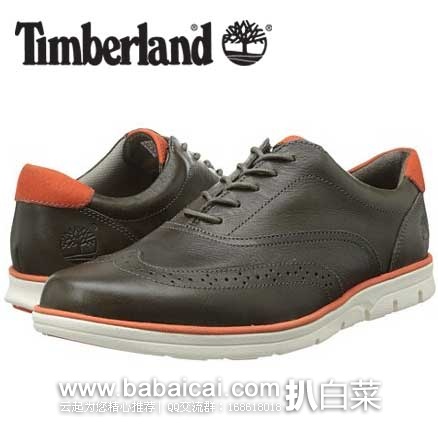 6PM：Timberland 天木兰 Bradstreet Wingtip 男士雕花牛津皮鞋 原价$115，现特价$57.5，