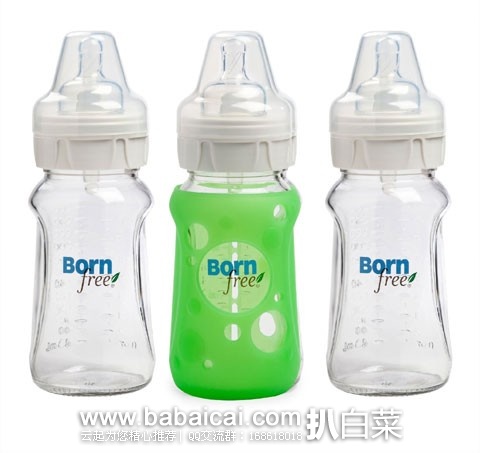 BornFree 防胀气 玻璃宽口奶瓶 270ml*3只装 原价,现6.6折售价.99
