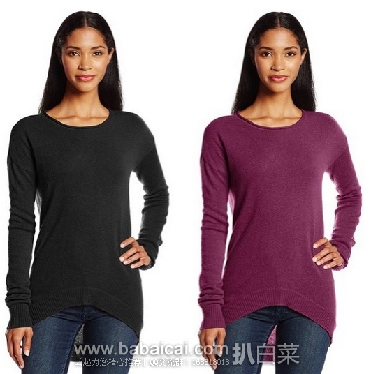 Christopher Fischer 女士100%圆领纯羊绒衫原价$170,现新低$51