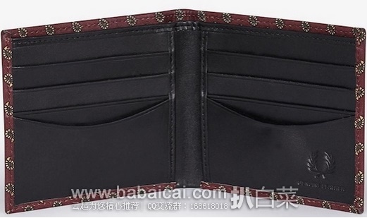 Fred Perry 弗莱德·派瑞 男士100%真皮印花钱包原价$90,现特价$36.32,直邮无税,运费仅$2.48,到手¥242 Fred Perry 弗莱德·派瑞 男士100%真皮印花钱包原价,现特价.32