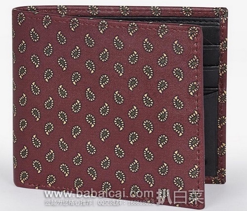 Fred Perry 弗莱德·派瑞 男士100%真皮印花钱包原价$90,现特价$36.32,直邮无税,运费仅$2.48,到手¥242 Fred Perry 弗莱德·派瑞 男士100%真皮印花钱包原价,现特价.32