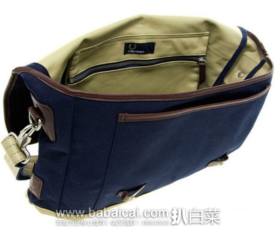 Fred Perry 男士Satchel经典帆布包原价$145,现史低$60.66,直邮无税,运费仅$8.89,到手¥430 Fred Perry 男士Satchel经典帆布包原价5,现史低.66,直邮无税