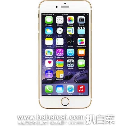 Ebay：Apple苹果iPhone 6 64GB智能手机（GSM无锁版） 土豪金 现折后价$719.99