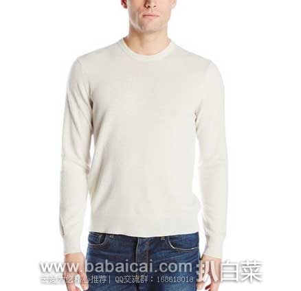 Williams Cashmere威廉姆斯 男士 100% Cashmere 面料圆领羊绒衫 原价6,现2.7折售价.59
